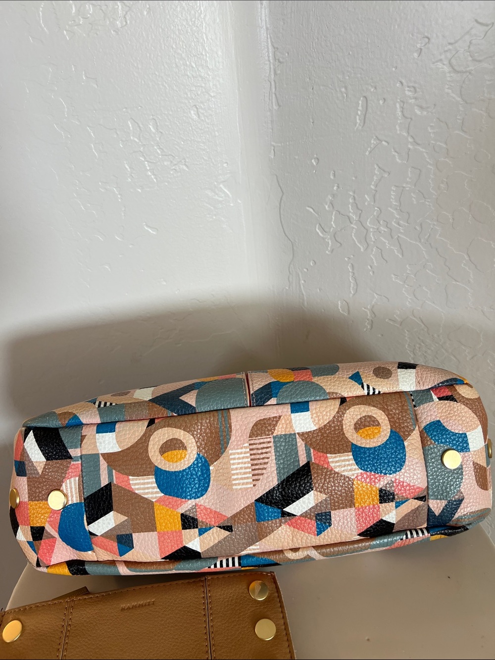 Hammitt Becker Multicolor Geometric Print Shoulder Bag and Hammitt wallet - Picture 6 of 15